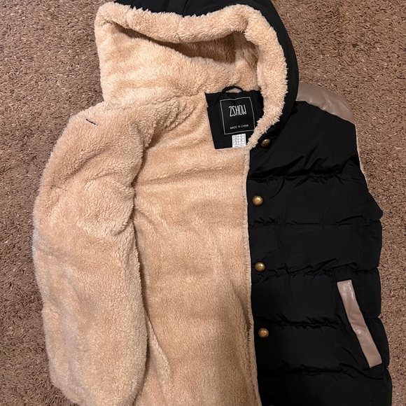 ZSHOW puffer teddy hooded vest - Picture 2 of 3